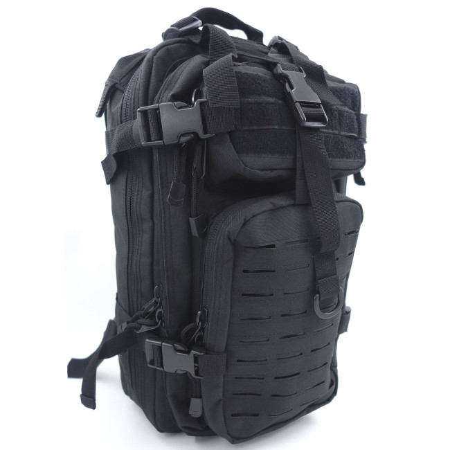 Czarny plecak ASSAULT Pack System MOLLE Cięcie Laserowe 27L -Patrol Equipement