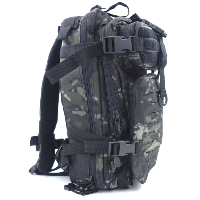 Plecak ASSAULT Pack System MOLLE Cięcie Laserowe 27L Camo Czarny -Patrol Equipement