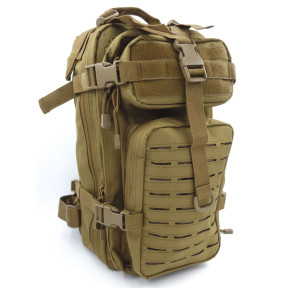 Assault Pack Rucksack MOLLE System Laser-Cut 27L Coyote -Patrol Equipement