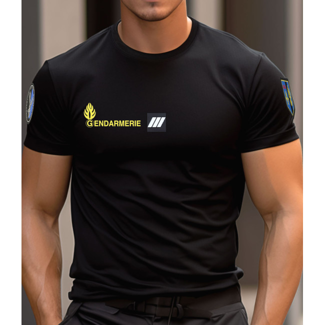 Tee-shirt respirant Gendarmerie Mobile + velcros -Patrol Equipement