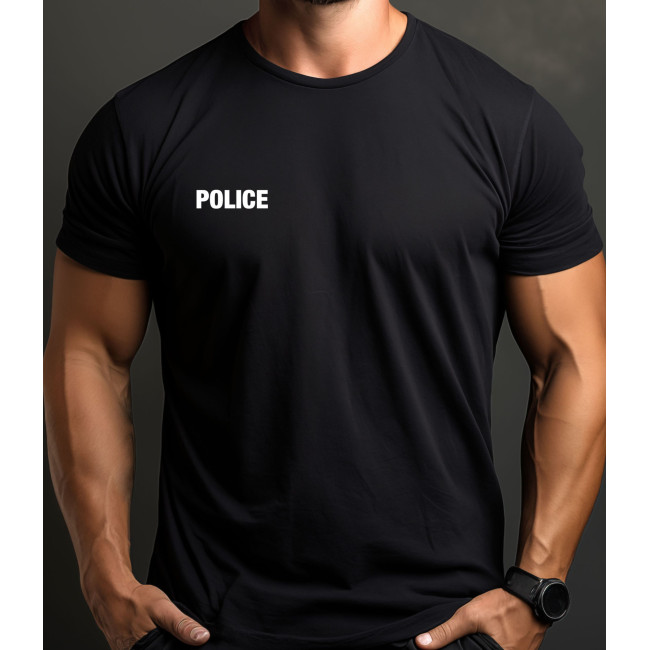 Tee-shirt imprimé Police Noir -Patrol Equipement