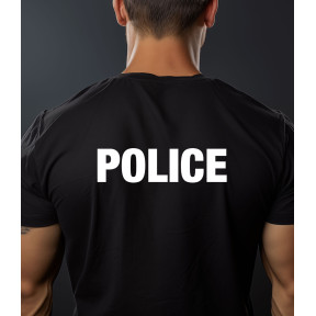 Tee-shirt imprimé Police Noir -Patrol Equipement