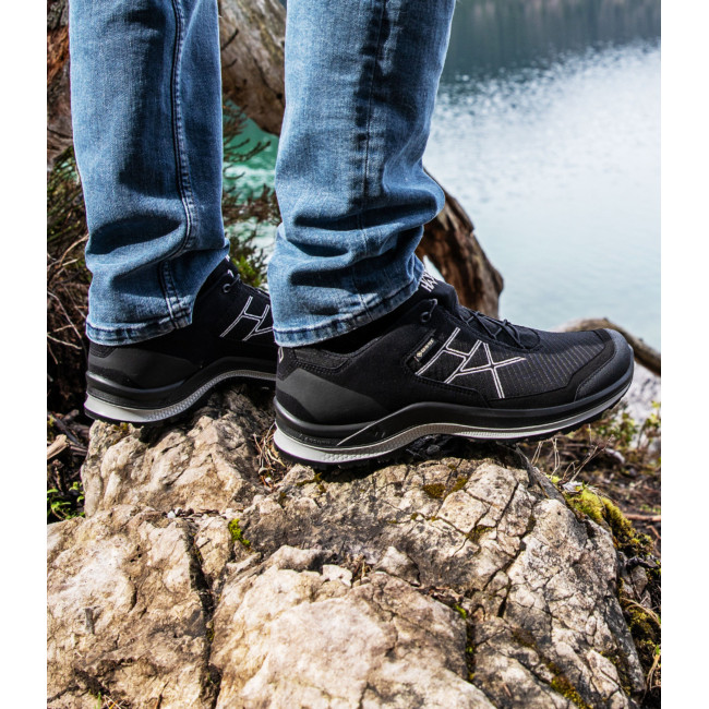 Schoenen BLACK EAGLE Adventure 3.0 GTX low - Zwart Zilver - Haix
