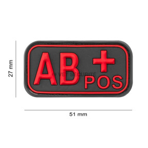 Patch en gomme groupe sanguin AB+ Blackmedic - JTG
