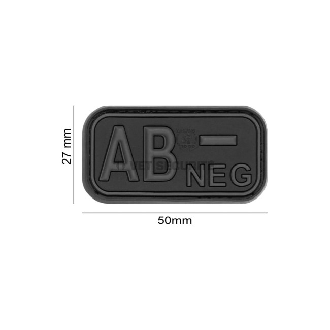 Patch en gomme groupe sanguin AB- Blackops - JTG