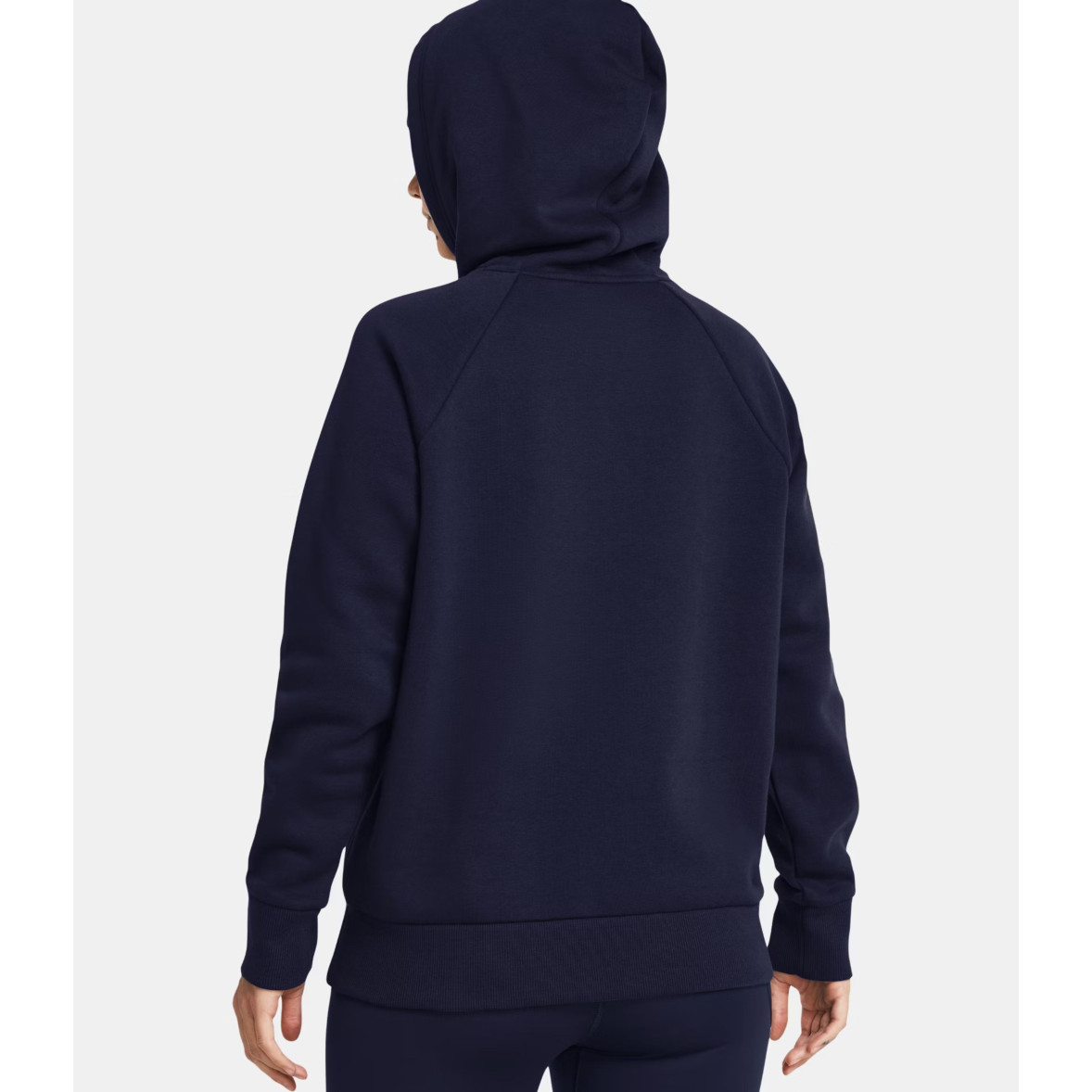 Felpa con cappuccio in pile da donna UA Rival Blu Navy Under