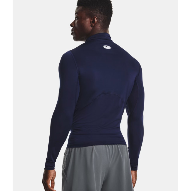 Haut à manches longues et col montant HeatGear® Armour pour homme - Bleu Marine - Under Armour