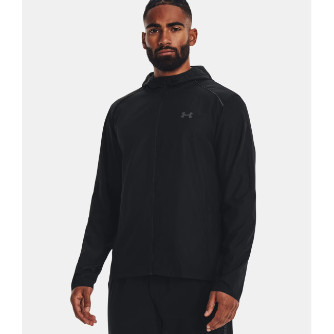 Kurtka męska UA Launch Hooded - Czarna - Under Armour