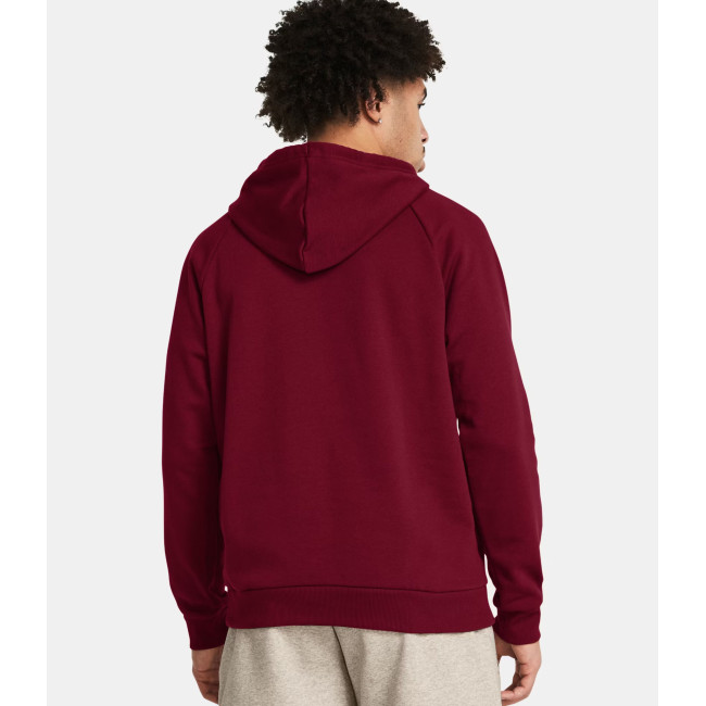 Hoodie polaire homme UA Rival - Rouge Cardinal - Under Armour