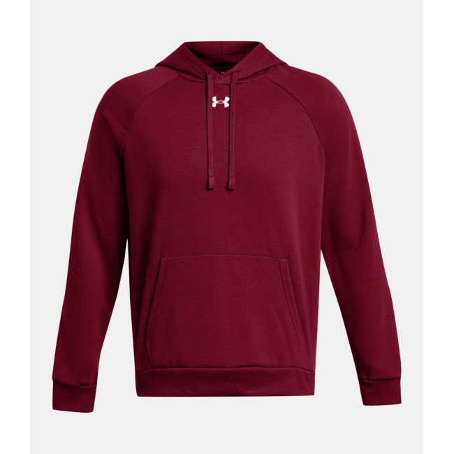 Bluza z kapturem polarowa męska UA Rival - Czerwień Kardynalska - Under Armour