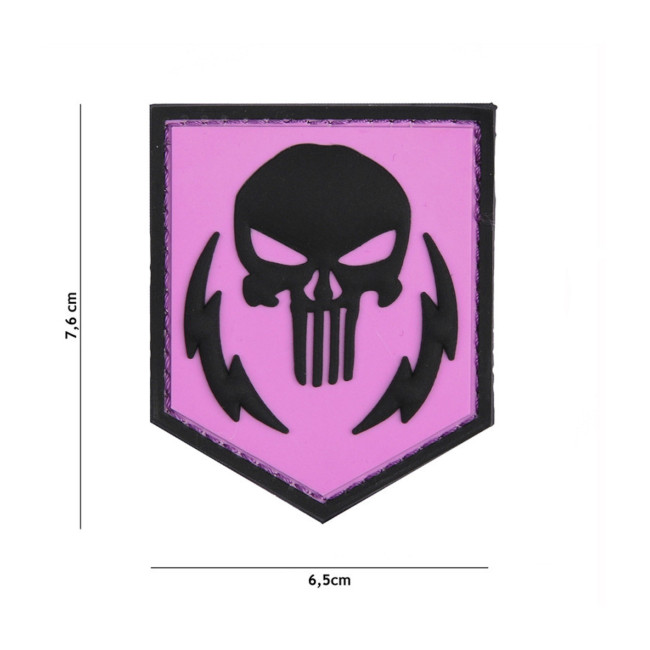 3D PVC Patch Punisher Thunder Strokes rosa - 101 Inc