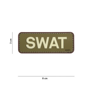 Patch 3D PVC SWAT Vert/Marron - 101 Inc