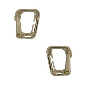 Lot de 2 mousquetons grimloc - Coyote - 101 Inc