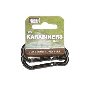 Lot de 2 mousquetons 6mm - BCB