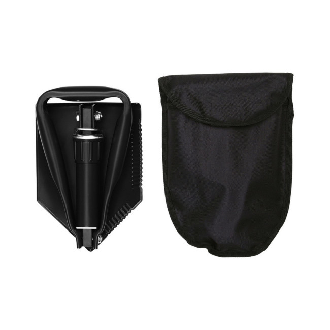 Driehoekige schep met tas - Zwart - Fosco Industries