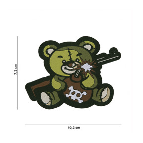 Patch en tissu Terror Teddy Vert - Fostex Garments