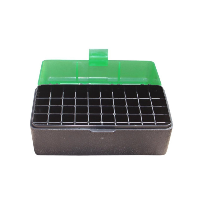 Munitiedoos 50 patronen met deksel van 243lr tot 308W Groen Zwart - MTM Case-Gard