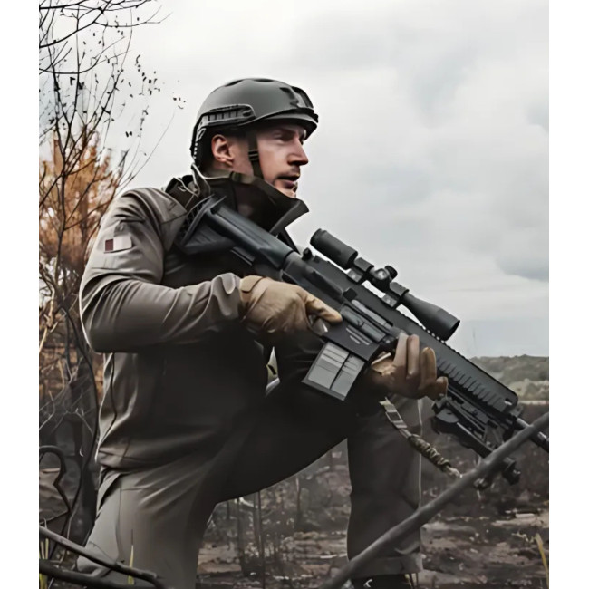 Veste softshell Fighter vert olive - A10 Equipment