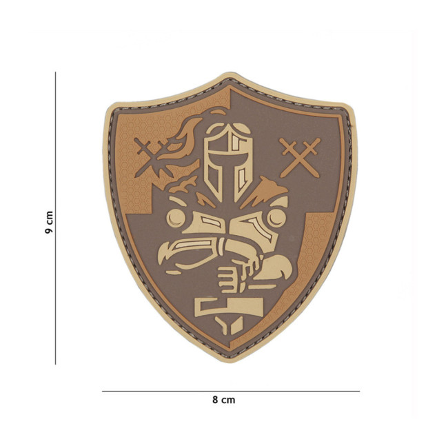 3D PVC Patch Ritterschild braun - 101 Inc