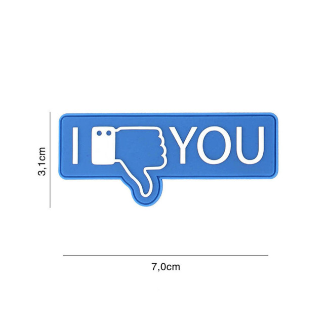 3D PVC-Patch I don't like you Blau - 101 Inc