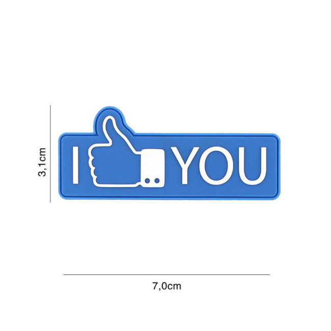 Patch 3D PVC I like you Niebieski - 101 Inc