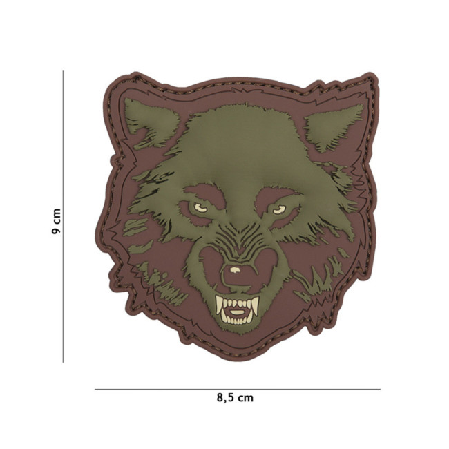 Patch 3D PVC Wilk Zielony - 101 Inc