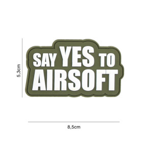 Patch 3D PVC Say yes to Airsoft Vert - 101 Inc