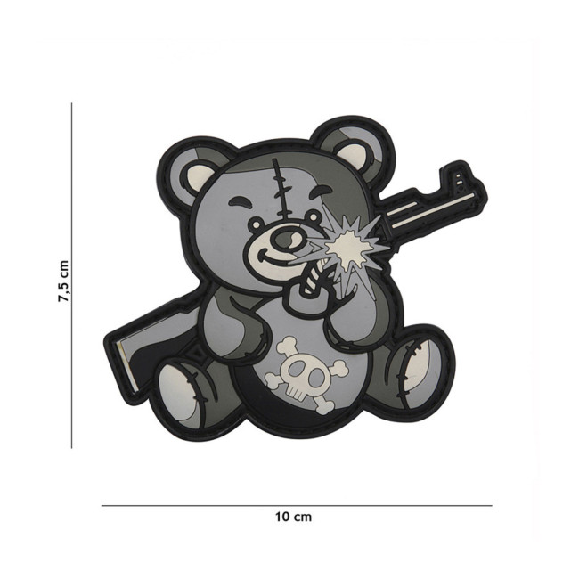 Patch 3D PVC Terror Teddy - Gris - 101 Inc