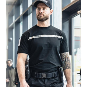 T-shirt Sécu-One beveiliging zwart - A10 Equipment