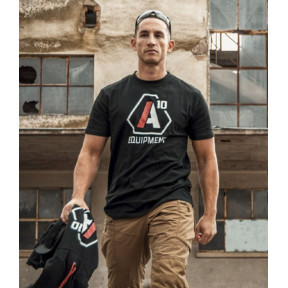 T-Shirt Strong A10 schwarz mit weißen / roten Logos - A10 Equipment