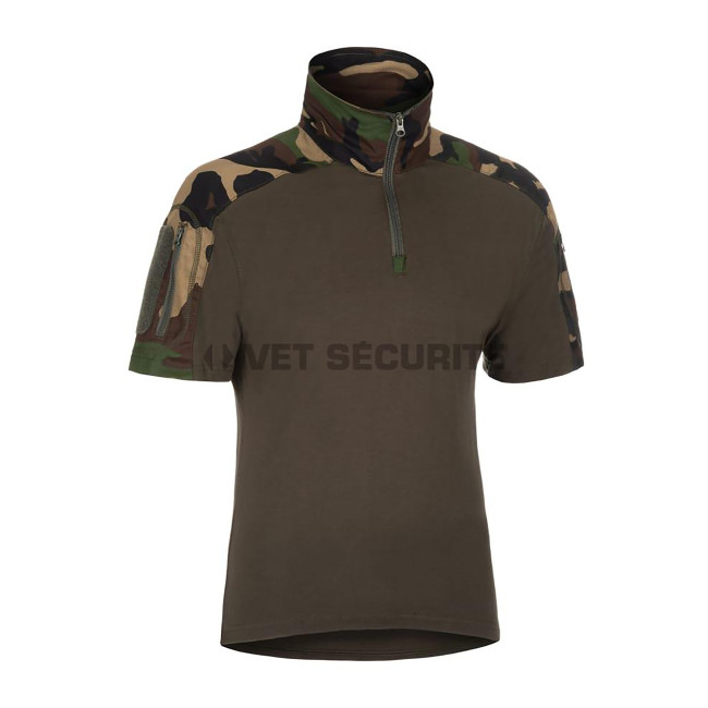 Chemise de combat à manches courtes Woodland - Invader Gear