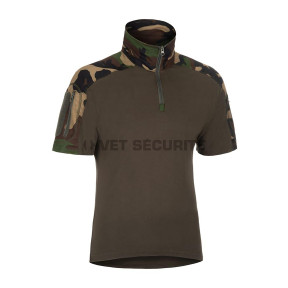 Woodland Kampfhemd mit kurzen Ärmeln - Invader Gear