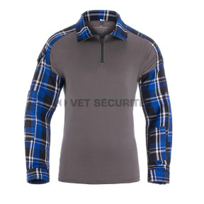 Kampfhemd aus Flanell Blau - Invader Gear