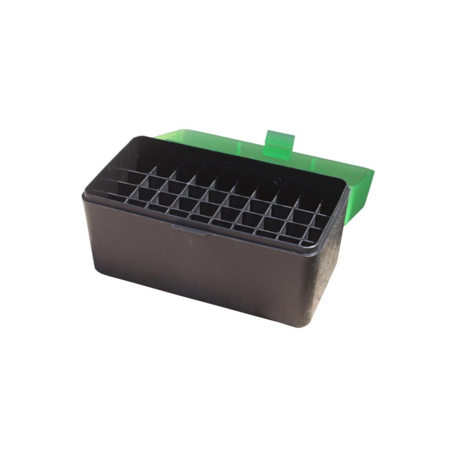 Munitionsbox 50 Patronen mit Deckel von 22lr bis 375 Rem Grün Schwarz - MTM Case-Gard