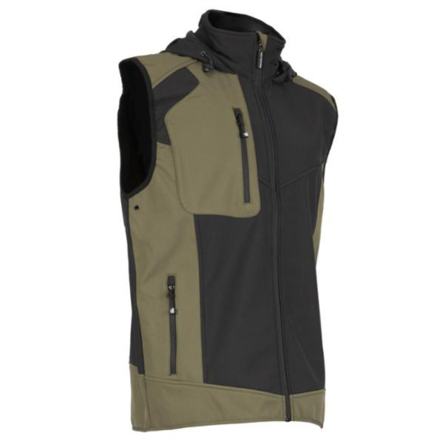 Gilet de travail sans manches Fabio Noir/Kaki - Nine Worths by North Ways