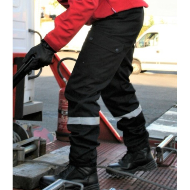 Pantalon ACTION bandes rétro-réfléchissantes Noir - CityGuard
