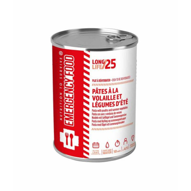 Pasta met gevogelte en zomergroenten - 400g - Emergency Food
