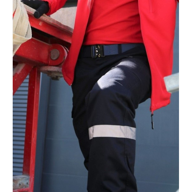 Marineblaue Einsatzhose mit Reflexstreifen - CityGuard