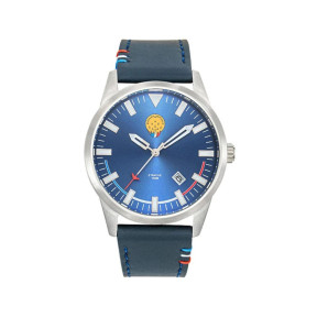 Montre AIRSHOW bracelet cuir bleu - Patrouille de France