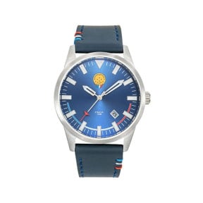Montre AIRSHOW bracelet cuir bleu - Patrouille de France