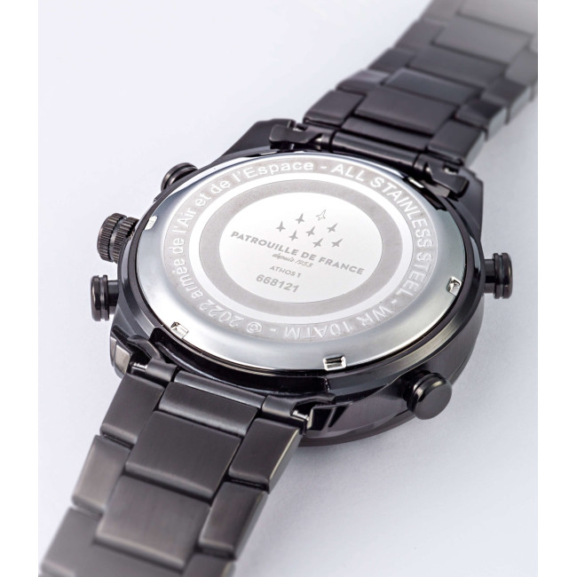 ATHOS 1 Uhr mit schwarzem Metallarmband - Patrouille de France