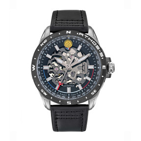 Montre ATHOS 5 bracelet cuir noir - Patrouille de France
