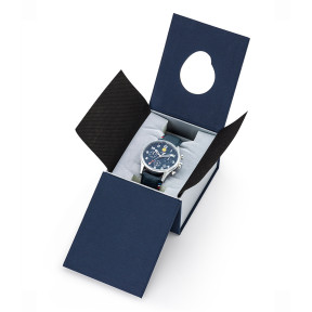 Montre ATHOS 7 bracelet cuir bleu - Patrouille de France