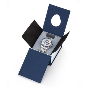 ATHOS 8 Uhr mit Metallarmband und weißem Zifferblatt - Patrouille de France