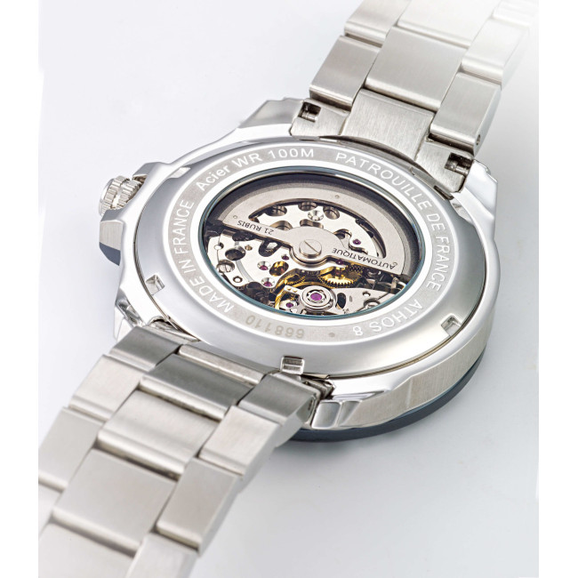 ATHOS 8 horloge metalen armband en blauwe wijzerplaat - Patrouille de France