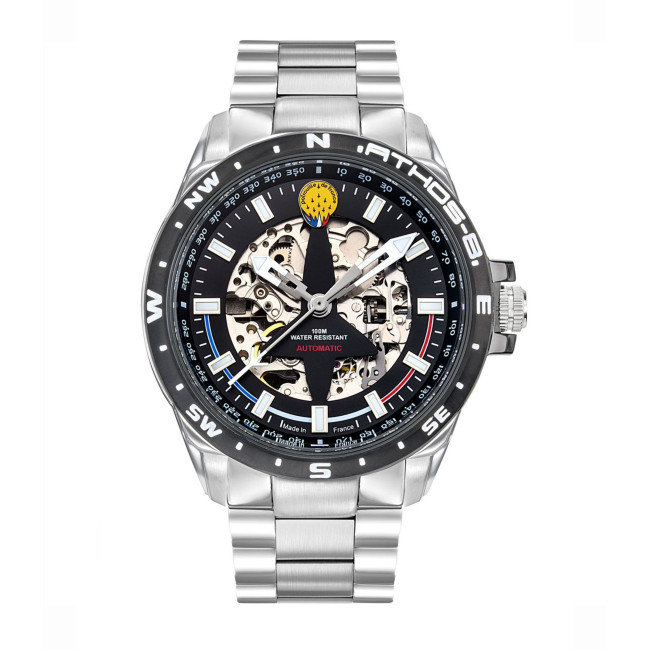 Montre ATHOS 8 bracelet métal et cadran noir - Patrouille de France