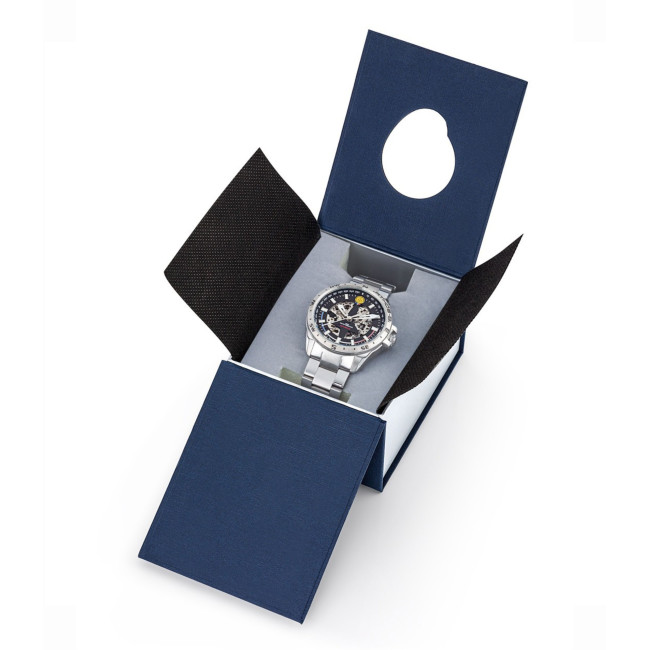 Zegarek ATHOS 8 metalowa bransoleta i czarno/szara tarcza - Patrouille de France