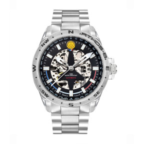 Horloge ATHOS 8 metalen armband en zwart/grijs wijzerplaat - Patrouille de France
