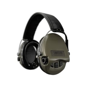 Casque anti-bruit Suprême Pro vert olive serre-tête cuir noir - MSA Sordin