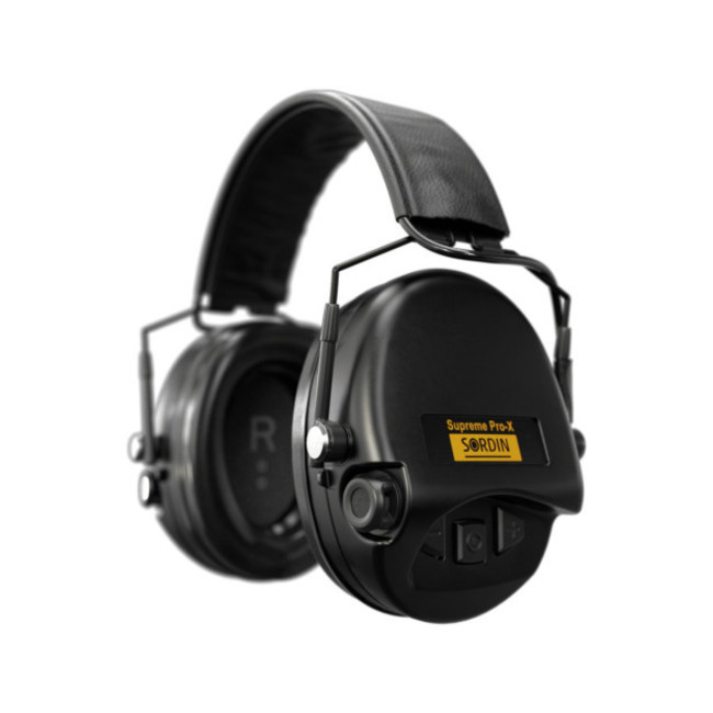 Casque anti-bruit Suprême Pro-X SFA noir serre-tête cuir noir - MSA Sordin
